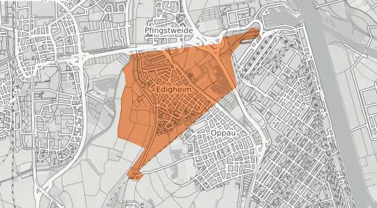 Mietspiegelkarte Ludwigshafen am Rhein Edigheim